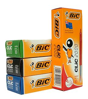 BIC Click Blue Ballpoint Pens Medium 1.0 mm Pac